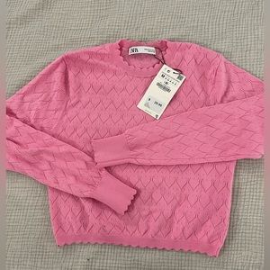 Zara Pink sweater size M. NWT